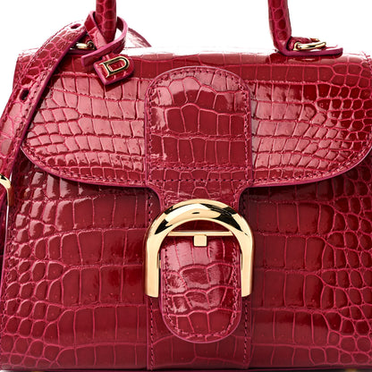 Delvaux Crocodile Mini Brillant Satchel Pink 7 of 9