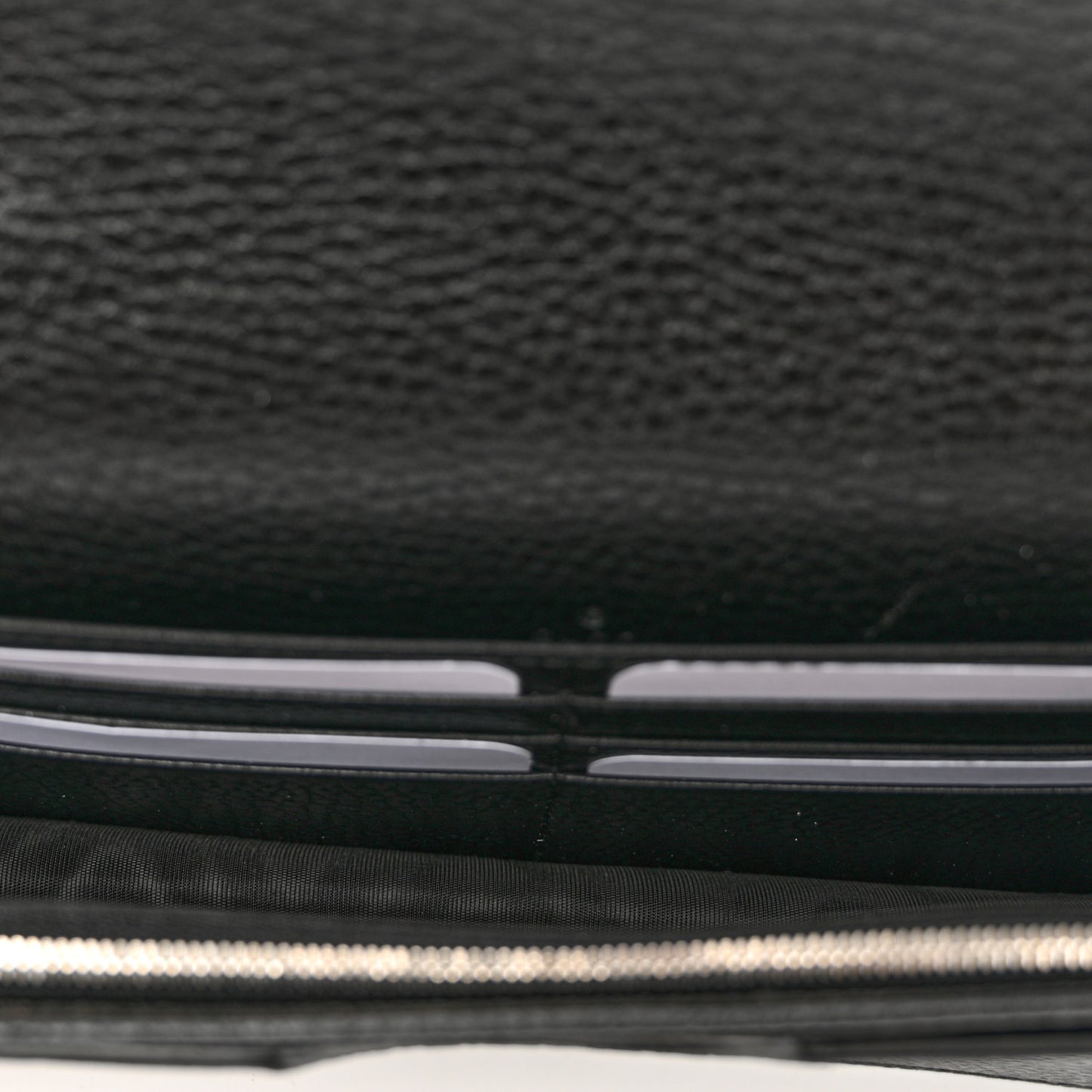 Dollar Calfskin Enamel Monochrome Mini GG Marmont Chain Wallet Black