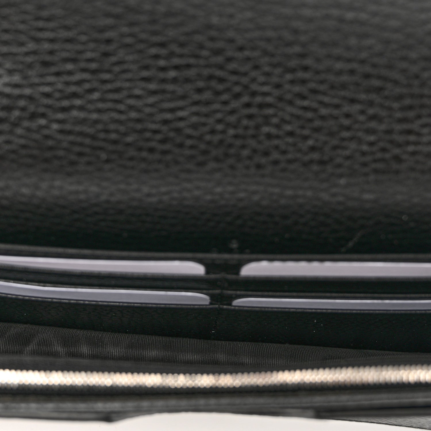Gucci Dollar Calfskin Enamel Monochrome Mini GG Marmont Chain Wallet Black 5 of 8