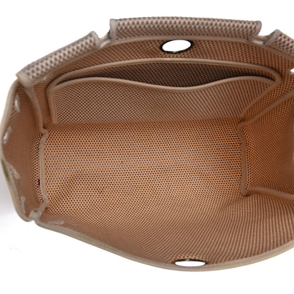 Hermes Toile Vache Calfskin Herbag 30 PM Black Natural 8 of 30