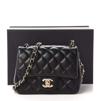 Chanel Lambskin Quilted Mini Square Flap Black 11 of 11