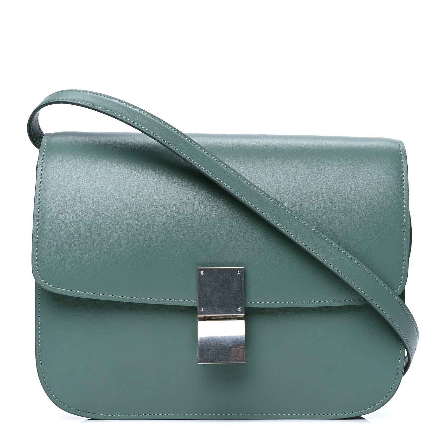 Celine Box Calfskin Medium Classic Box Flap Bag Jade 1 of 6