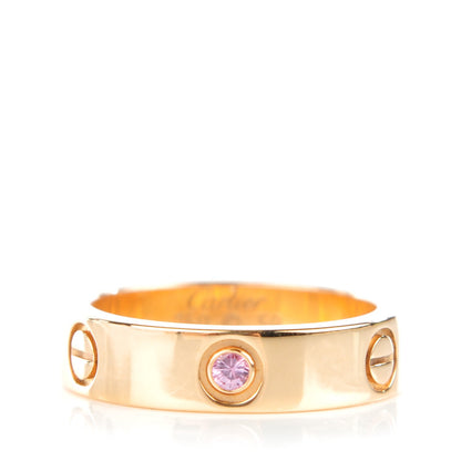 Cartier 18K Pink Gold Pink Sapphire 5.5mm LOVE Ring 59 9.25 1 of 4