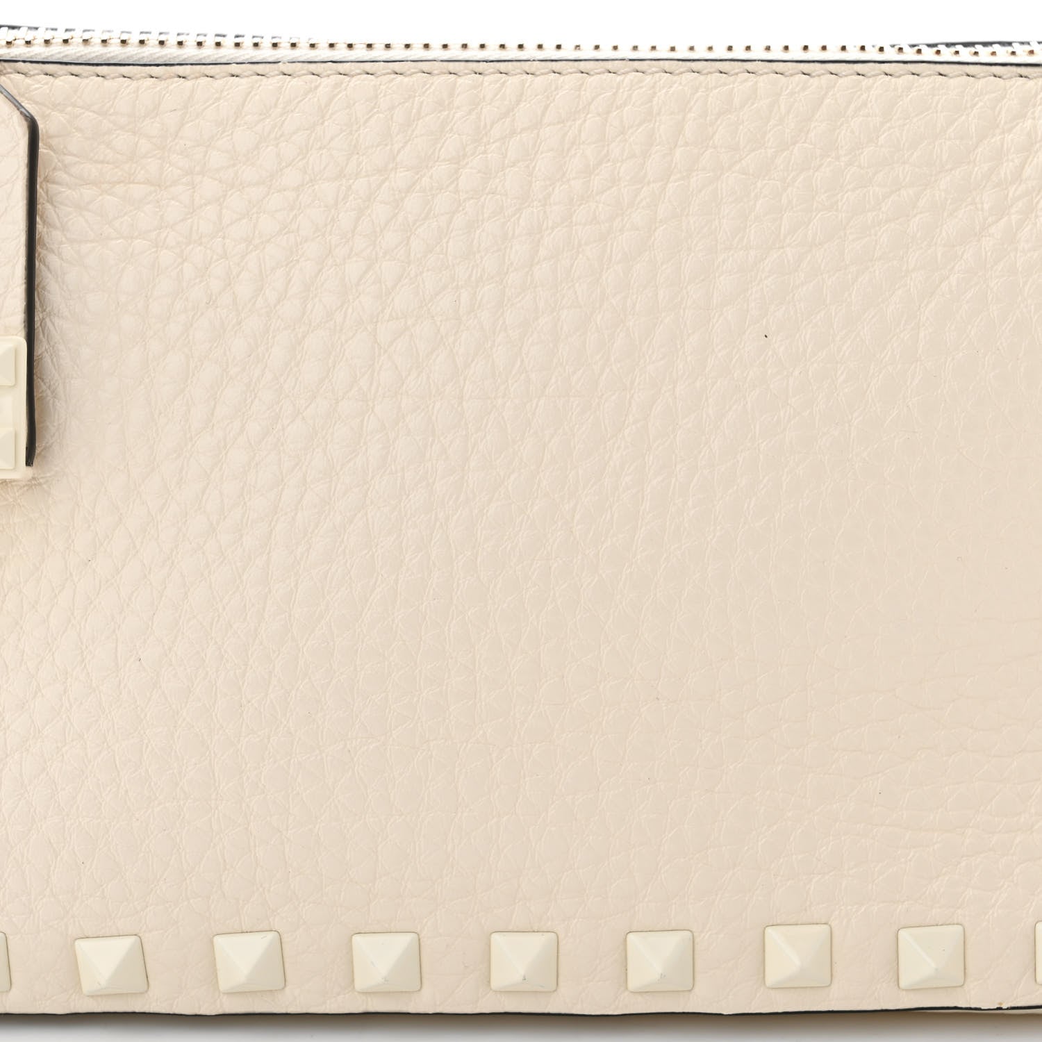 Valentino Garavani Pebbled Calfskin Enamel Monochrome Small Rockstud Flip Lock Shoulder Bag Light Ivory 7 of 9