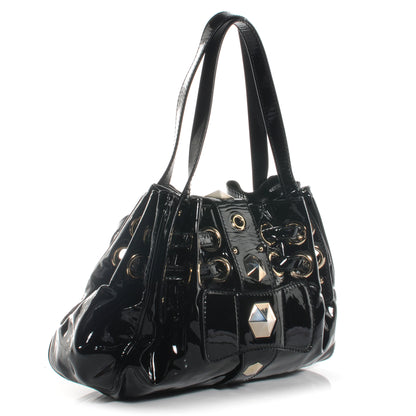 Jimmy Choo Patent Studded Medium Riki Black 3 of 8