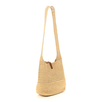 Saint Laurent Raffia Monogram Hobo Naturale 3 of 13
