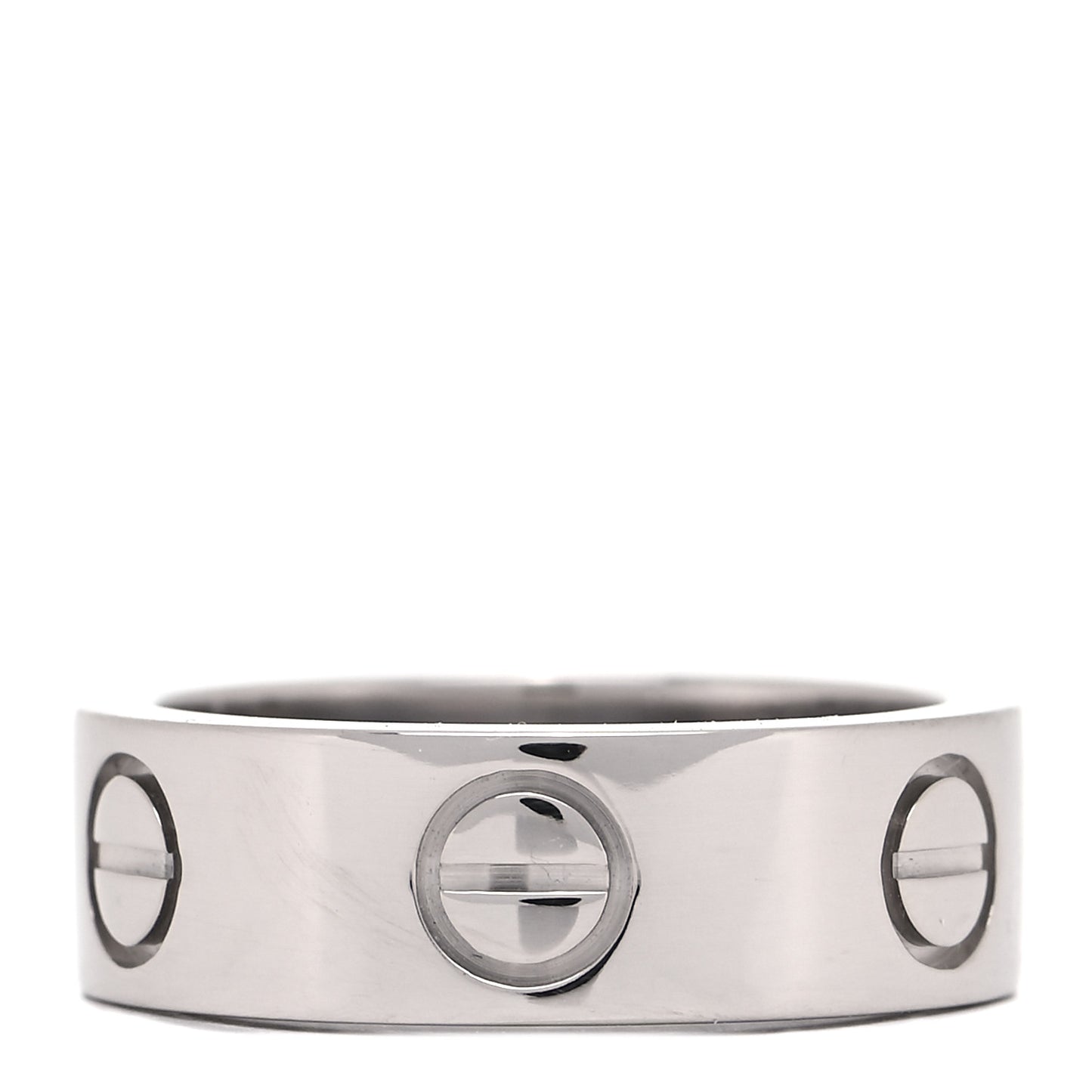 18K White Gold 5.5mm LOVE Ring 46 3.75