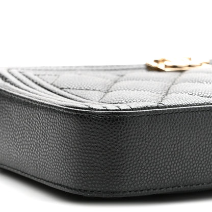 Chanel Caviar Quilted Small Boy Clutch With Chain Black 10 of 11