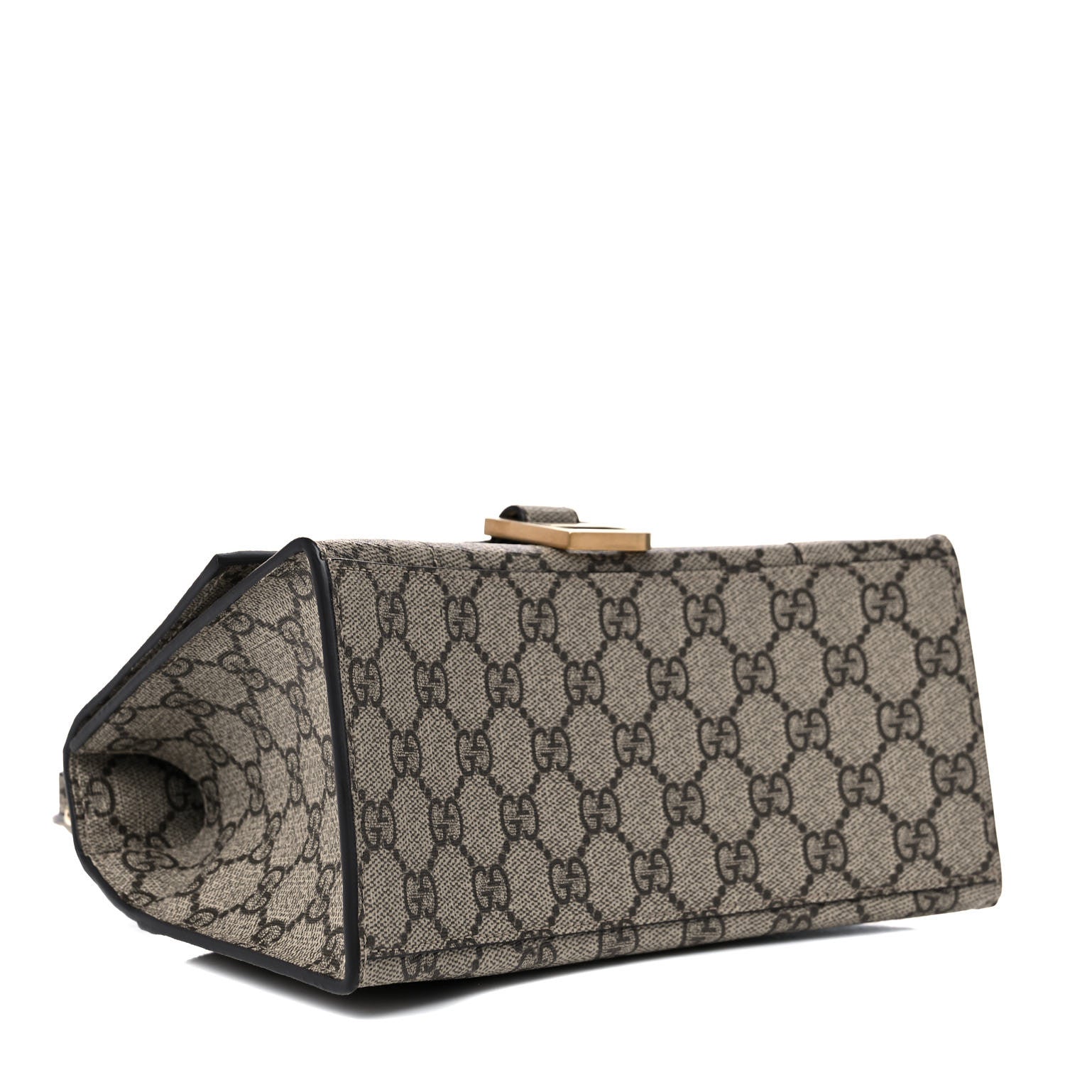 Balenciaga X GUCCI GG Supreme Monogram Small Hourglass Top Handle Bag Beige Ebony 4 of 12