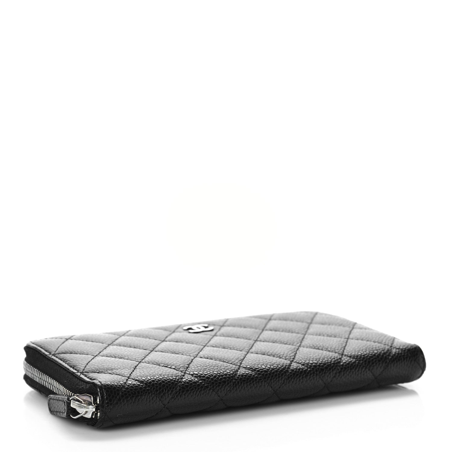 Chanel Caviar Quilted Large Gusset Zip Around Wallet Black 4 of 10