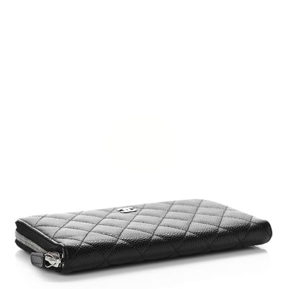 Chanel Caviar Quilted Large Gusset Zip Around Wallet Black 4 of 10