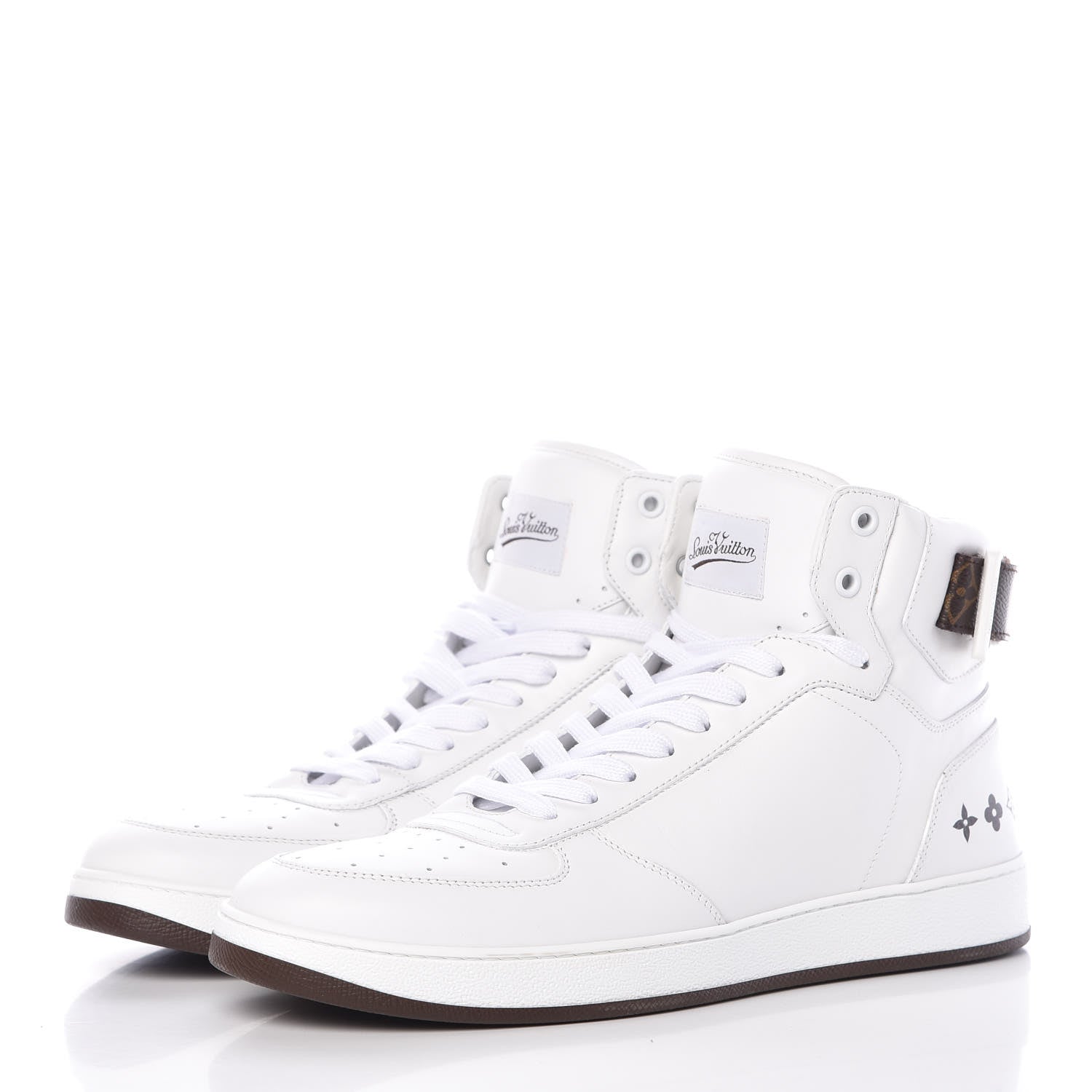 Louis Vuitton Calfskin Rivoli High Top Sneakers 8 White 3 of 12