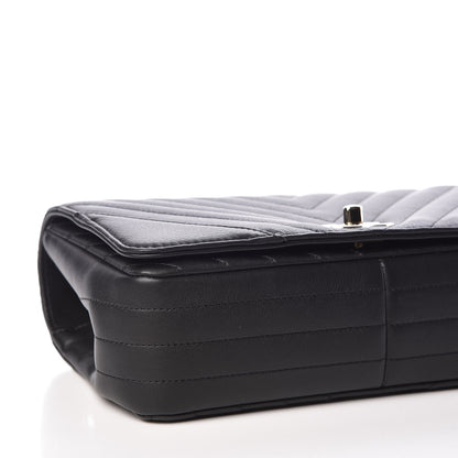 Chanel Calfskin Chevron Quilted Statement Flap Black 6 of 11