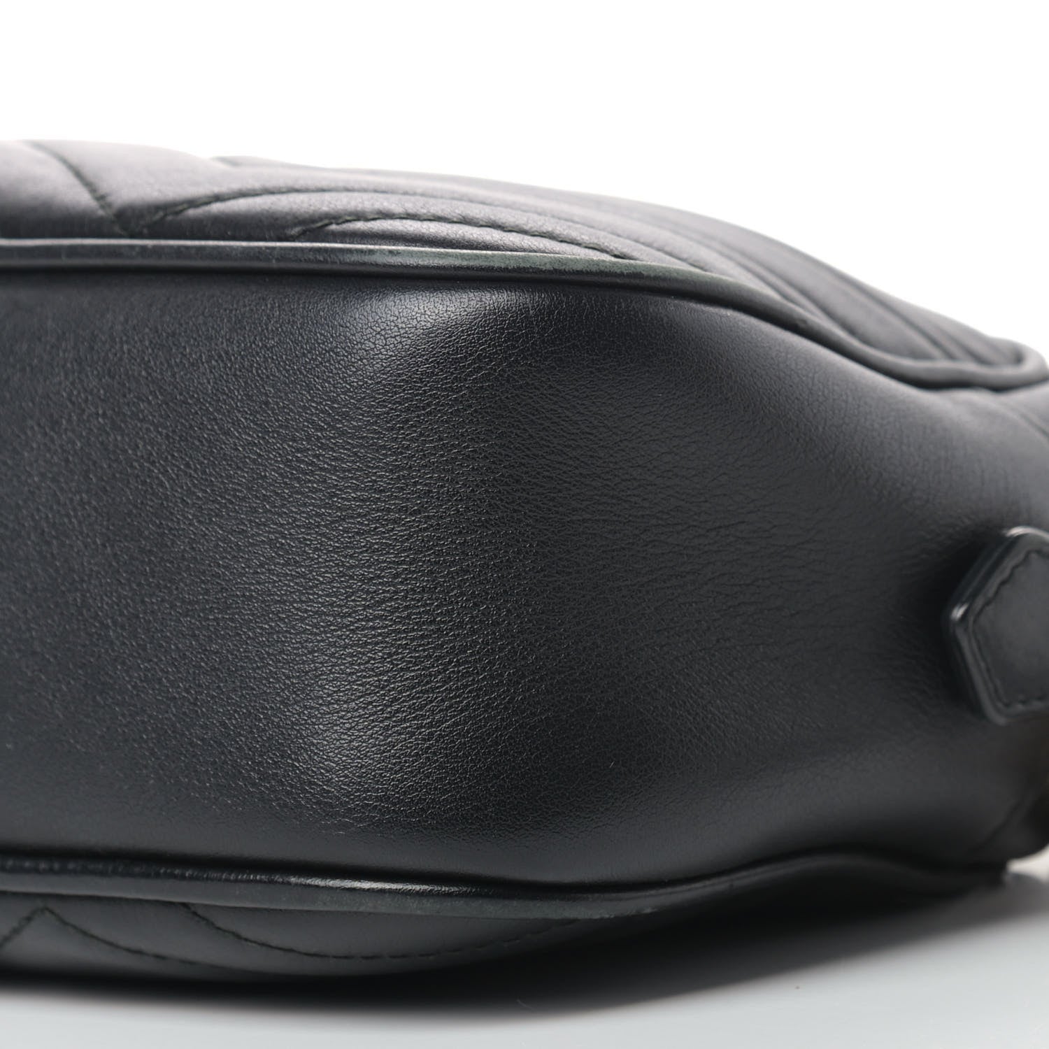 Gucci Calfskin Matelasse Small GG Marmont Chain Shoulder Bag Black 9 of 14