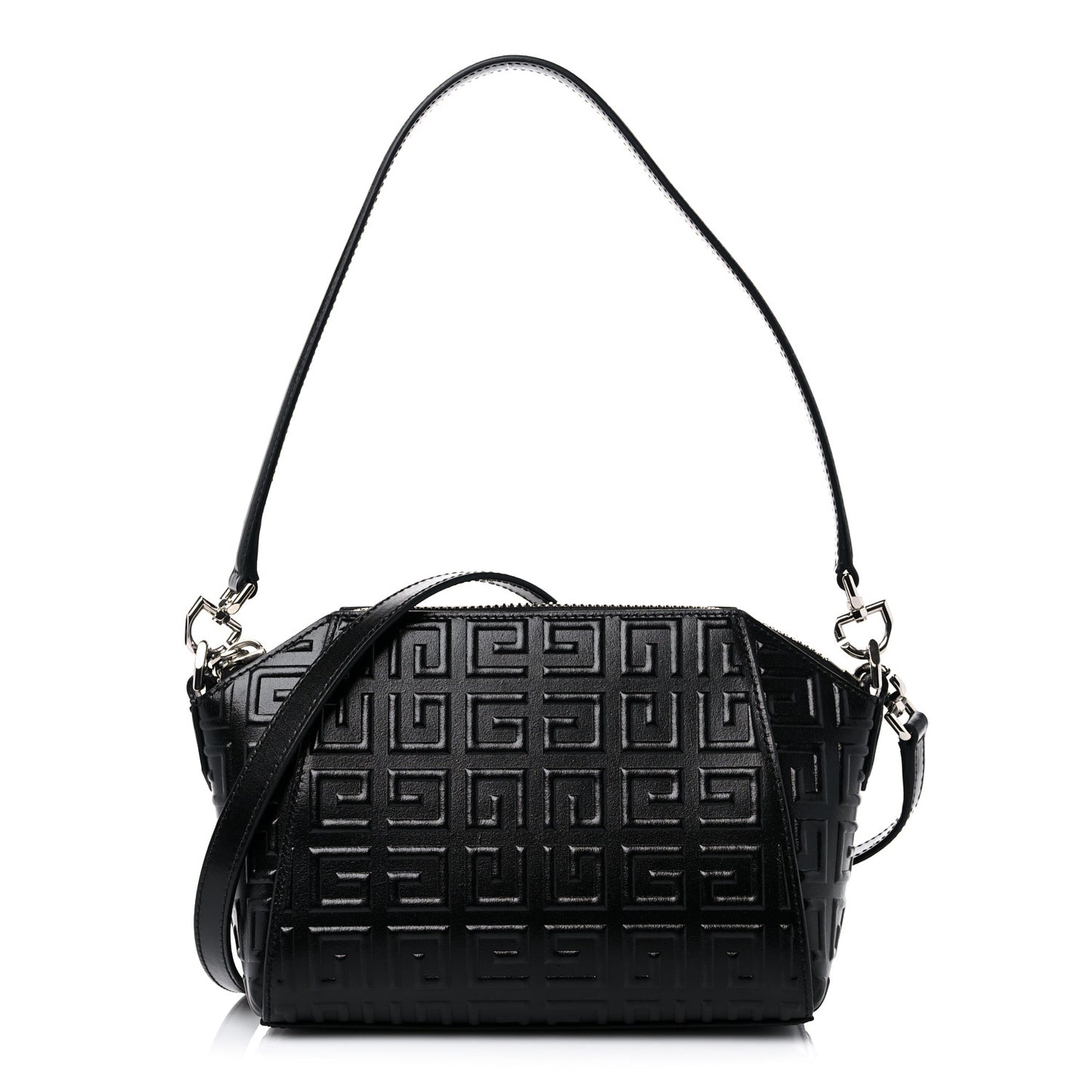 Calfskin Logo Embossed XS Antigona 4G Black