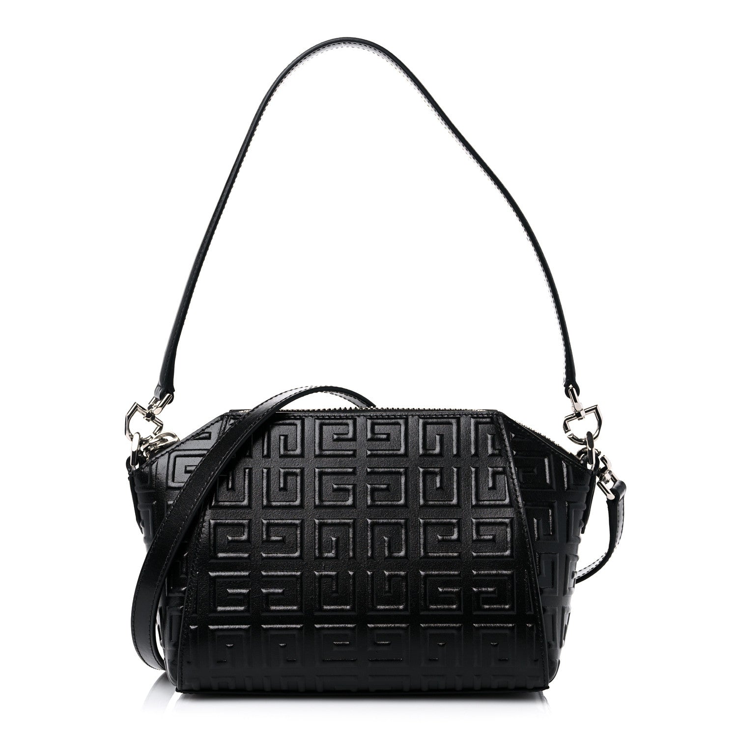 Givenchy Calfskin Logo Embossed XS Antigona 4G Black 1 of 10