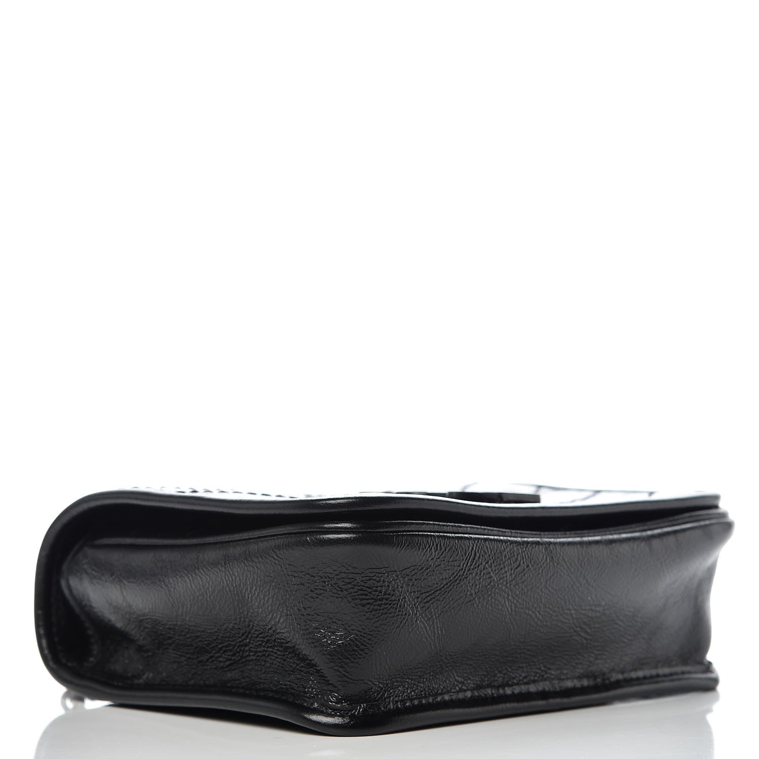 Saint Laurent Crinkled Calfskin Matelasse Monogram Niki Chain Wallet Black 4 of 9