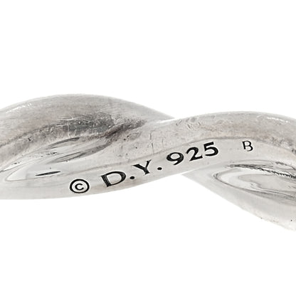 David Yurman Sterling Silver Diamond Petite Infinity Twist Ring 47 4 4 of 4