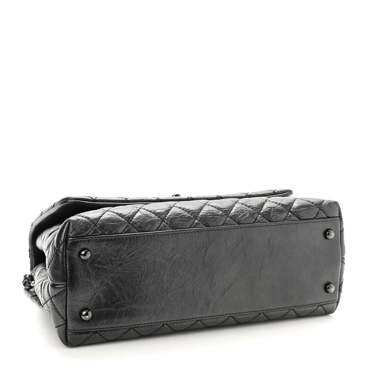 Chanel Aged Calfskin Quilted Small Coco Handle Flap So Black 4 of 11