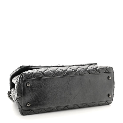 Chanel Aged Calfskin Quilted Small Coco Handle Flap So Black 4 of 11