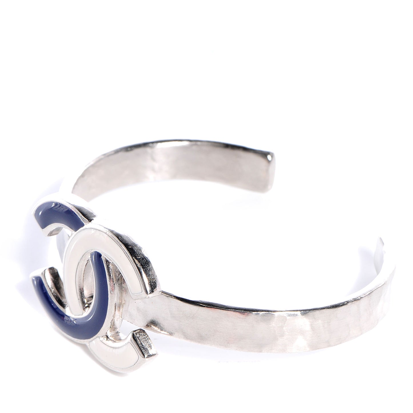 Enamel CC Bracelet Blue White