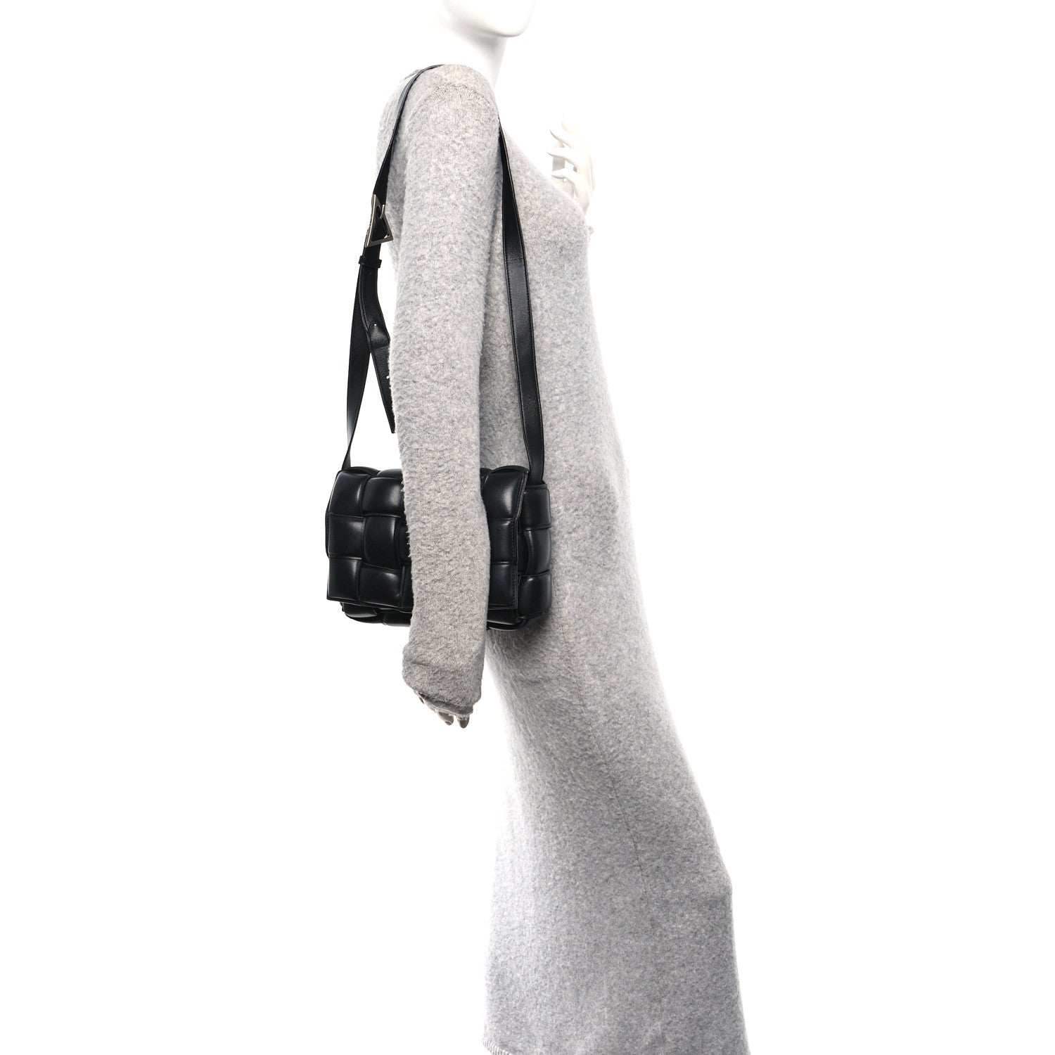 Bottega Veneta Nappa Maxi Intreccio Padded Cassette Crossbody Bag Black 2 of 14
