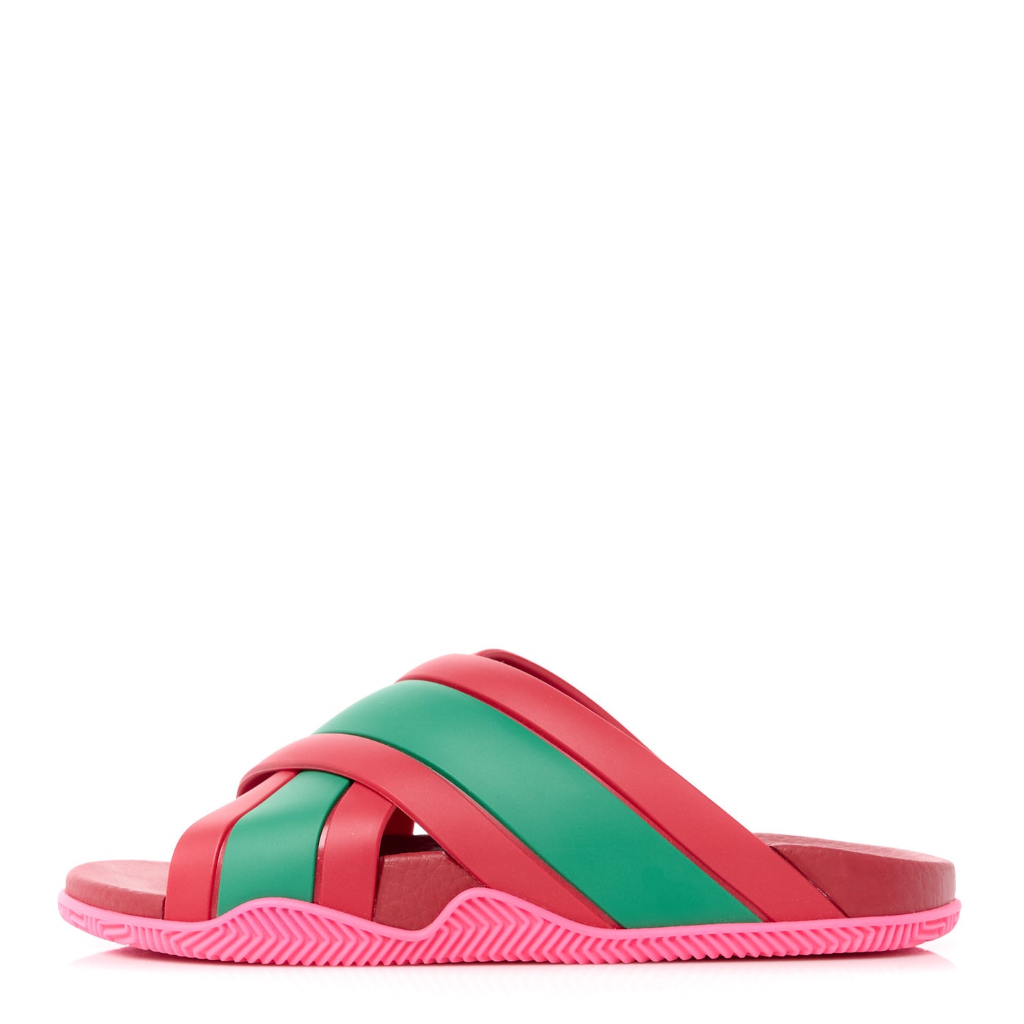 Rubber Web Womens Criss Cross Slide Sandals 38 Coral New Shamarock