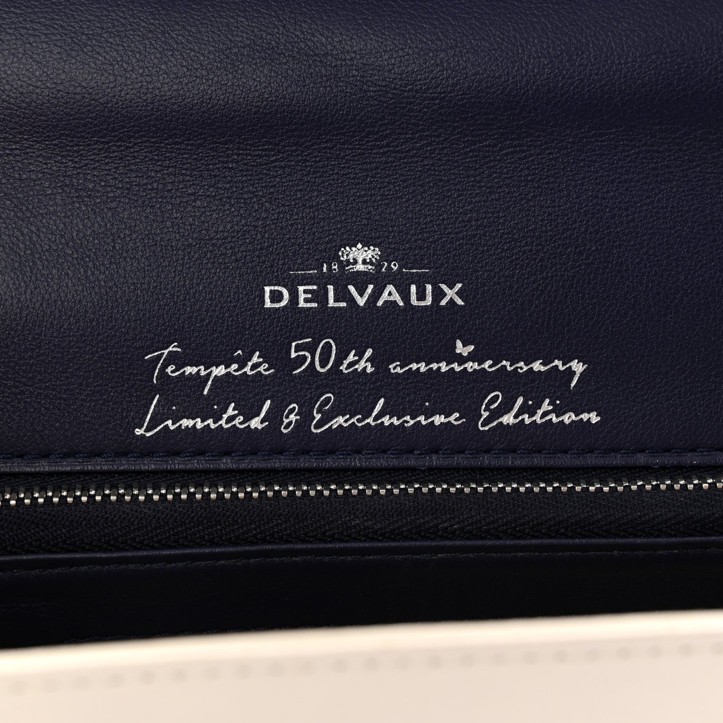 Box Calfskin Ink Blot MM Tempete Satchel Ivory Blue