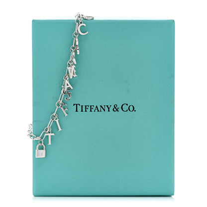 Tiffany Sterling Silver Enamel Love Notes Logo Charm Bracelet Blue 4 of 4
