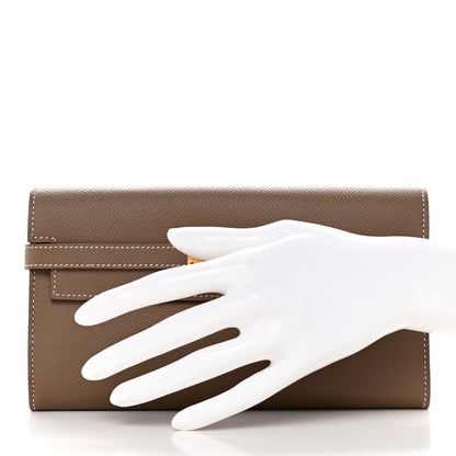 Hermes Epsom Kelly Longue Wallet Etoupe 2 of 10