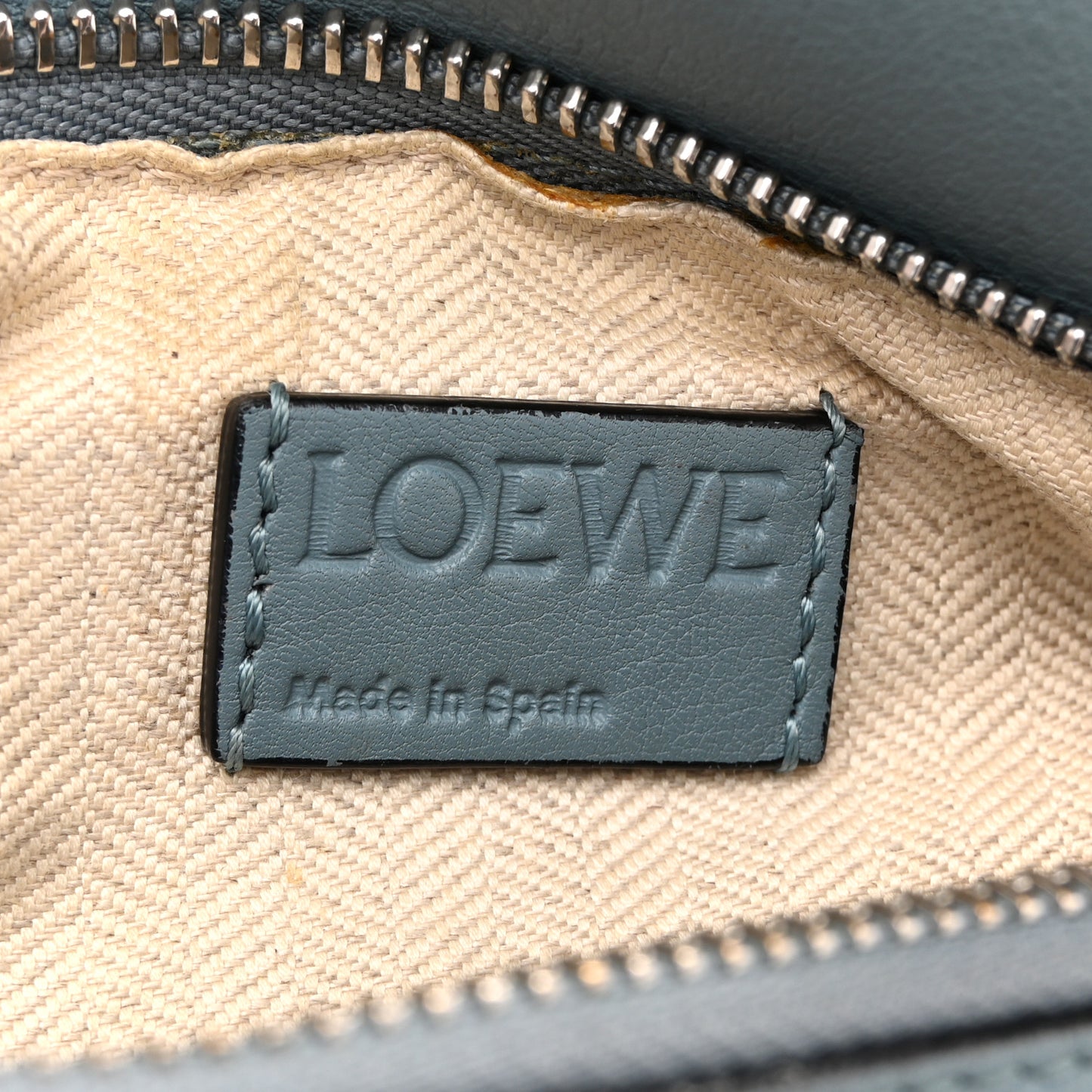 Calfskin Small Puzzle Bag Stone Blue