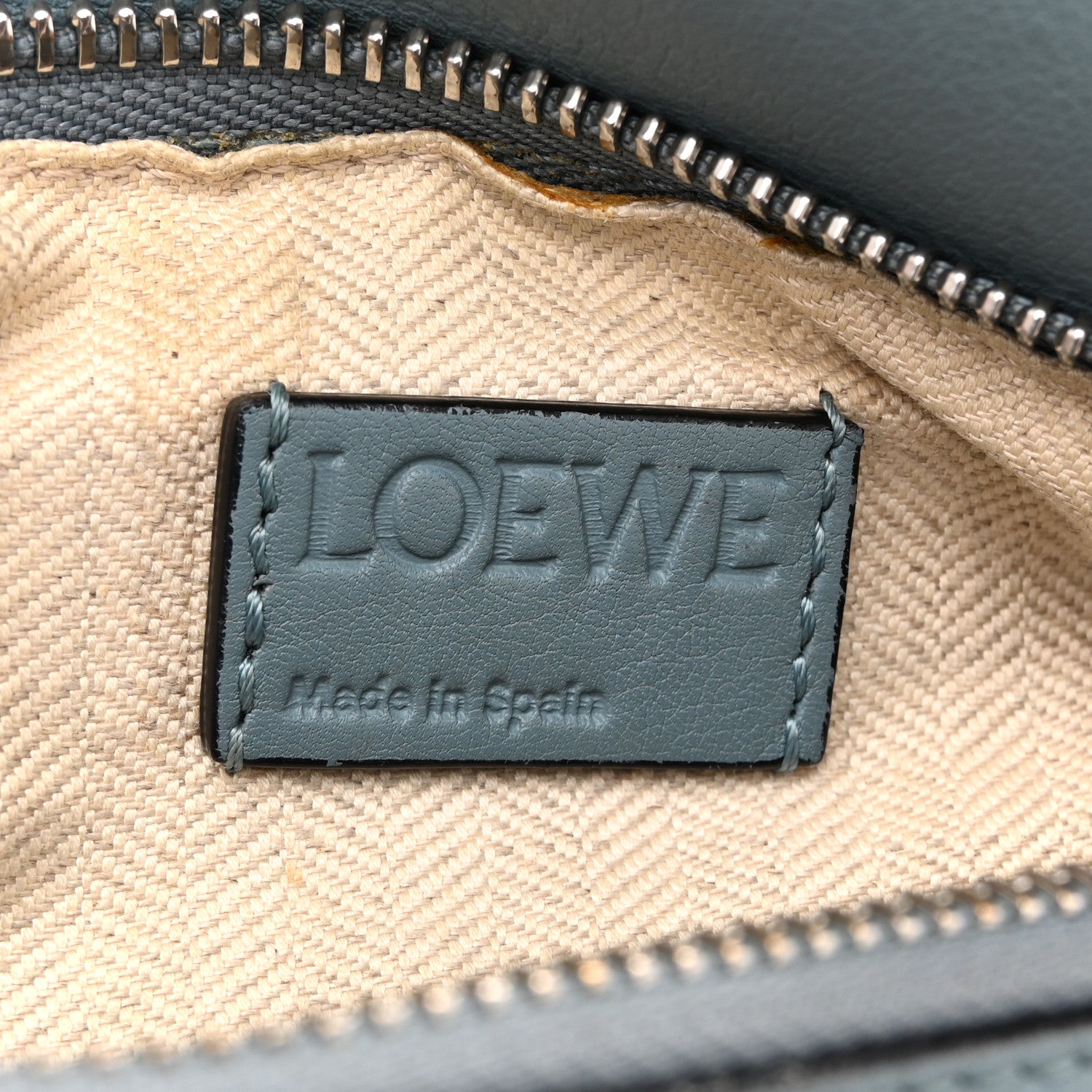 Loewe Calfskin Small Puzzle Bag Stone Blue 6 of 15