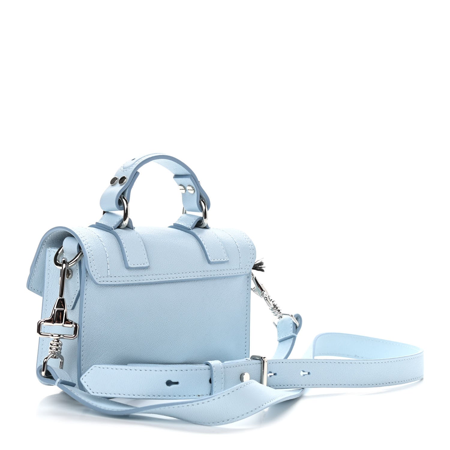 Proenza Schouler Lambskin Micro PS1 Satchel Baby Blue 3 of 9