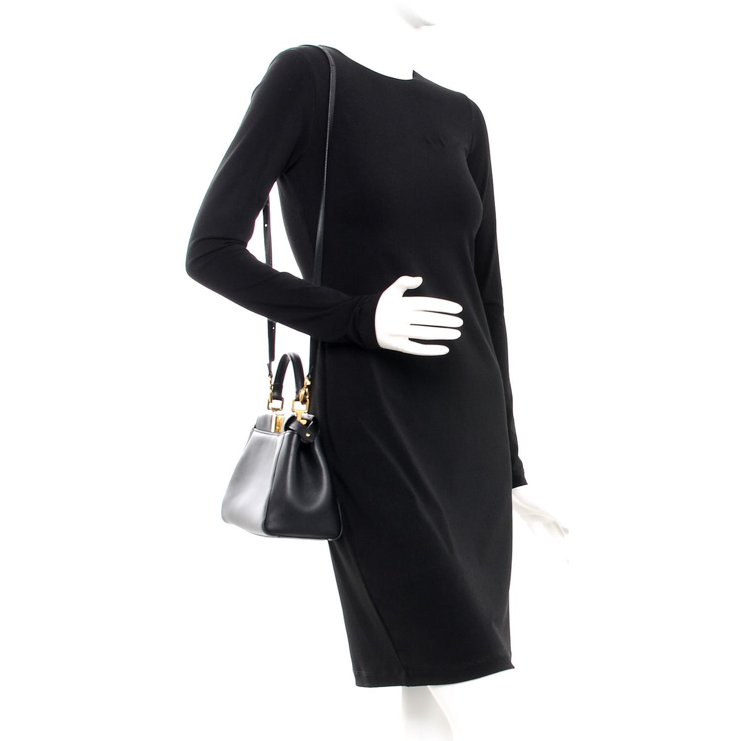 Nappa Mini Peekaboo Iconic Satchel Black