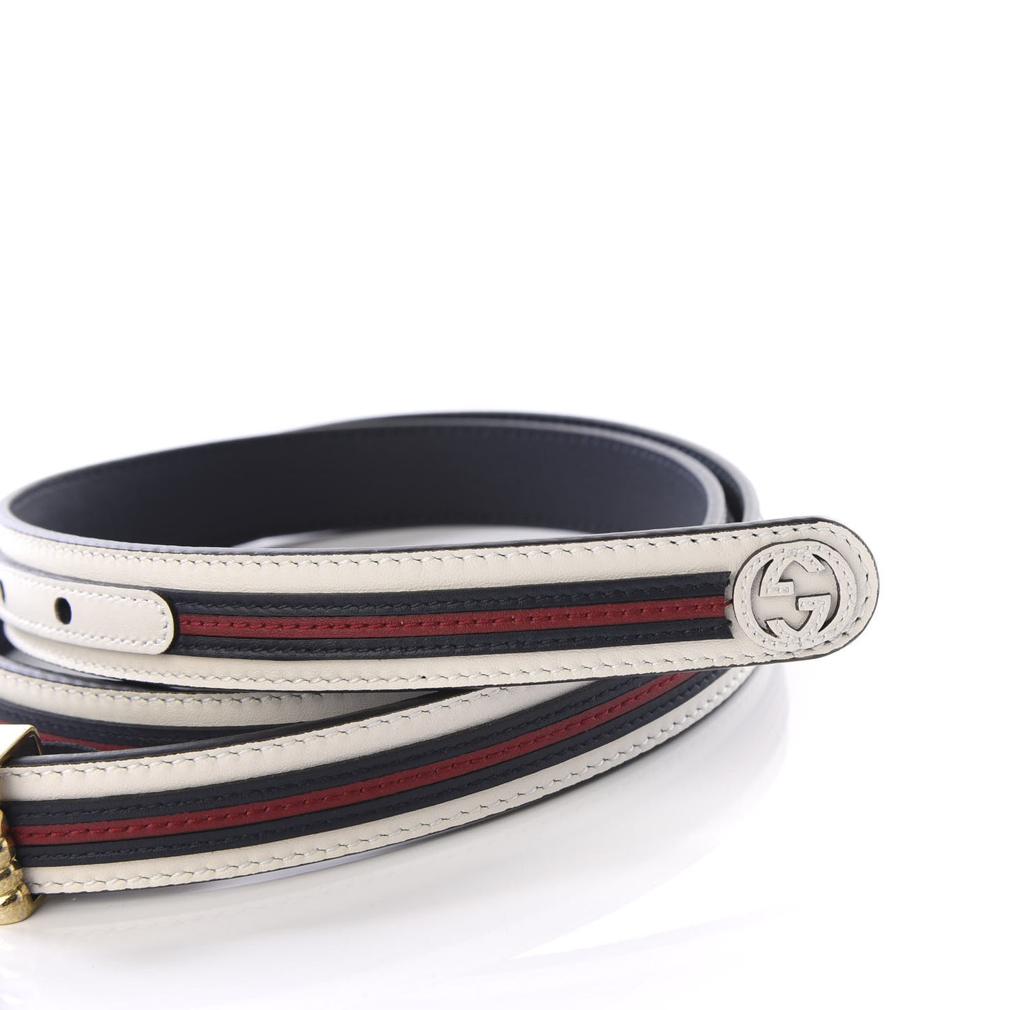 Calfskin Torchon Double G 20mm Belt 90 36 Off White Blue Red