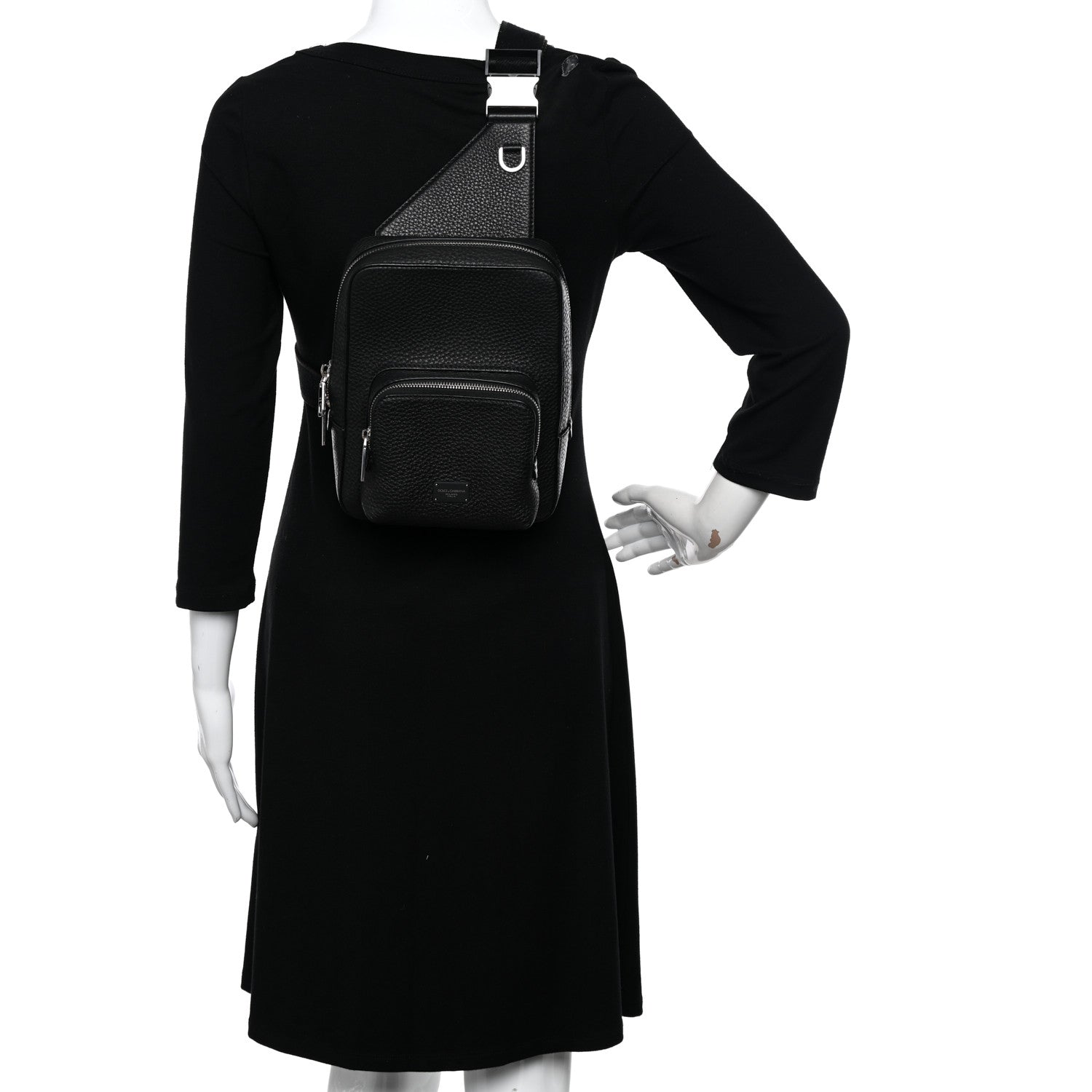 Dolce & Gabbana Hammered Calfskin Palermo Zaino Backpack Black 2 of 10