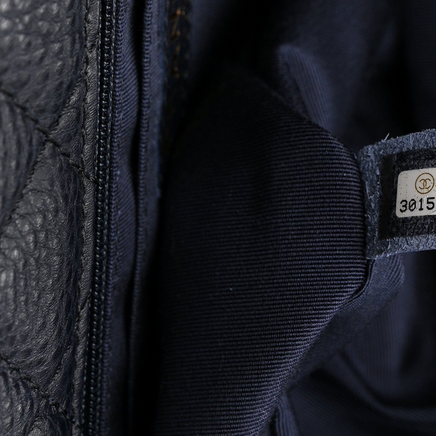 Chanel Grained Calfskin Quilted Small XXL Travel Flap Bag Navy 7 of 10