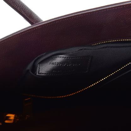Saint Laurent Grained Calfskin Small Sac De Jour Amaranto 8 of 10