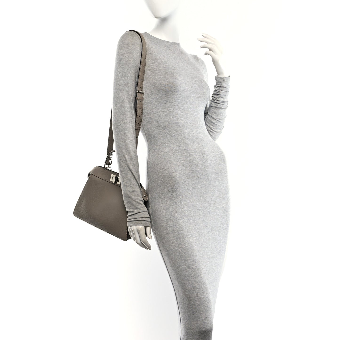 Cuoio Romano Selleria Chamois Small Peekaboo I SEE U Satchel Corda Camelia Cipria