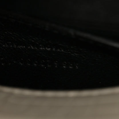 Saint Laurent Crocodile Embossed Mini Classic Monogram Cassandra Top Handle Crema Soft 7 of 12