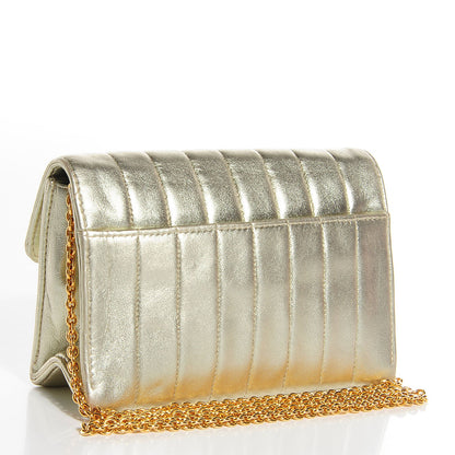 Chanel Lambskin Vertical Quilted Mini Flap Light Gold 3 of 8