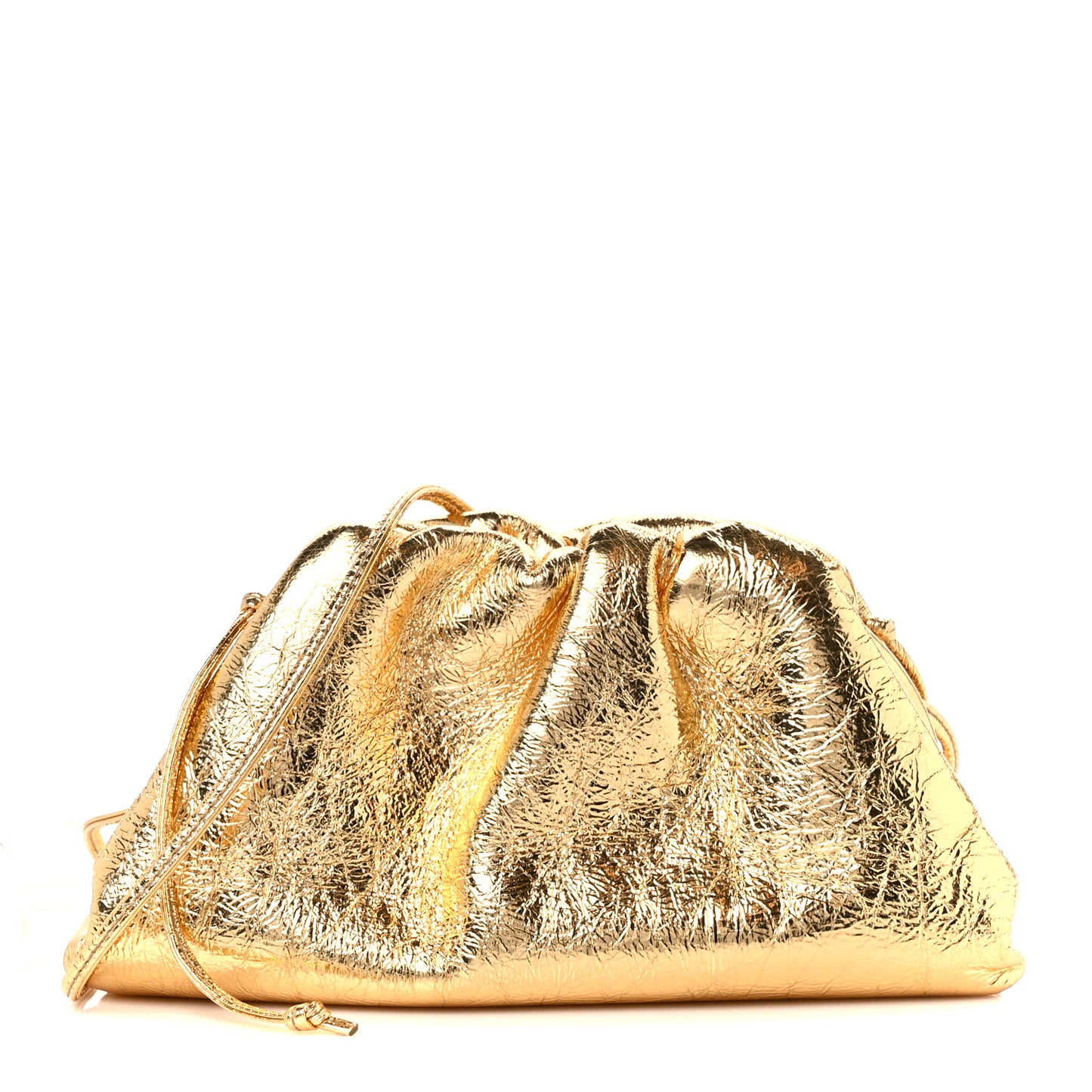 Metallic Crinkled Lambskin The Mini Pouch Oro