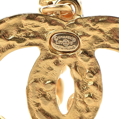 Chanel CC Crystal Drop Earrings Gold 4 of 5