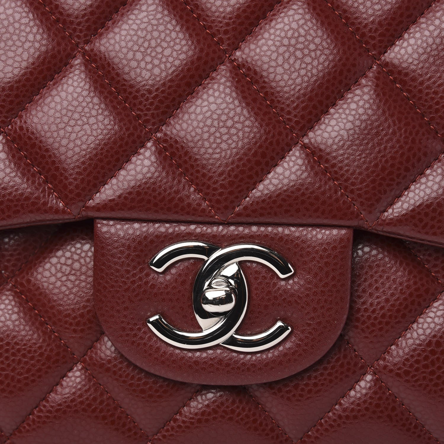 Chanel Caviar Quilted Maxi Double Flap Red 10 of 14