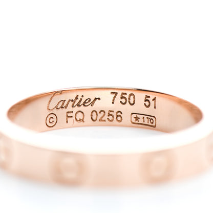 Cartier 18K Pink Gold 3.5mm LOVE Wedding Band Ring 51 5.75 4 of 4