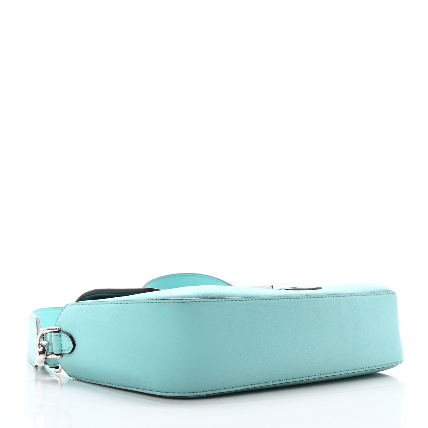 Fendi X TIFFANY Nappa Silver Baguette Blue Tiffany Silver 4 of 11