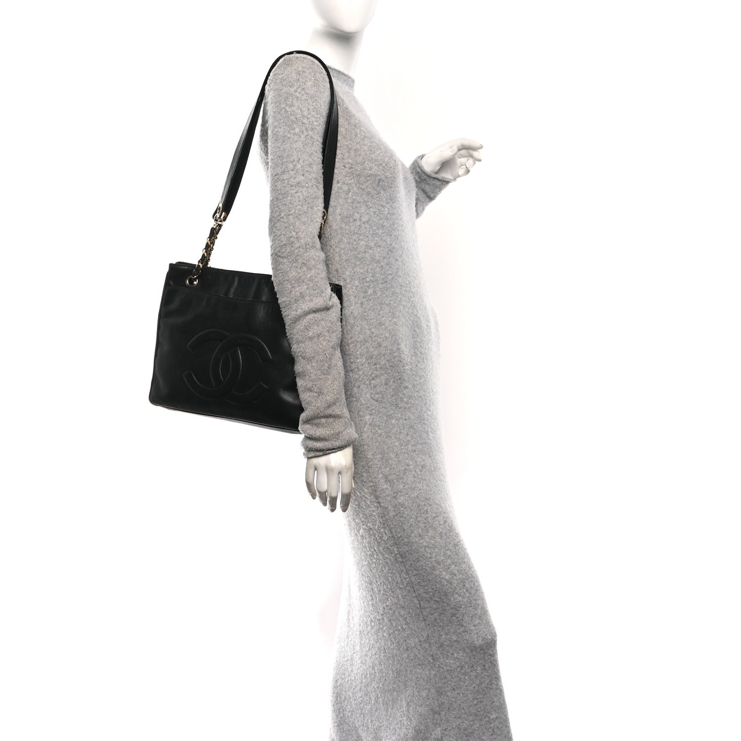 Lambskin CC Shoulder Bag Black