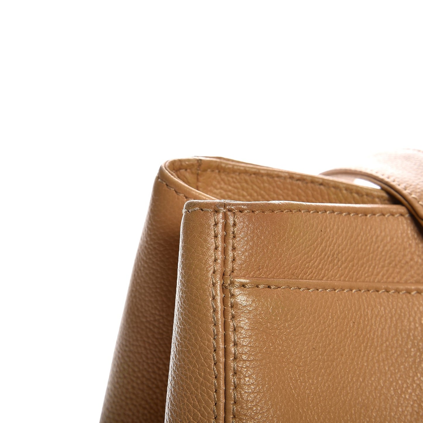 Calfskin Cerf Executive Shopper Tote Beige