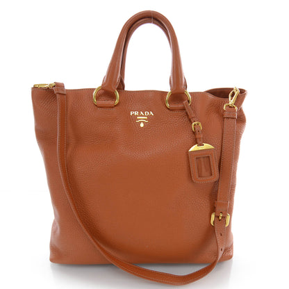 Prada Vitello Daino Tote Rame 1 of 8