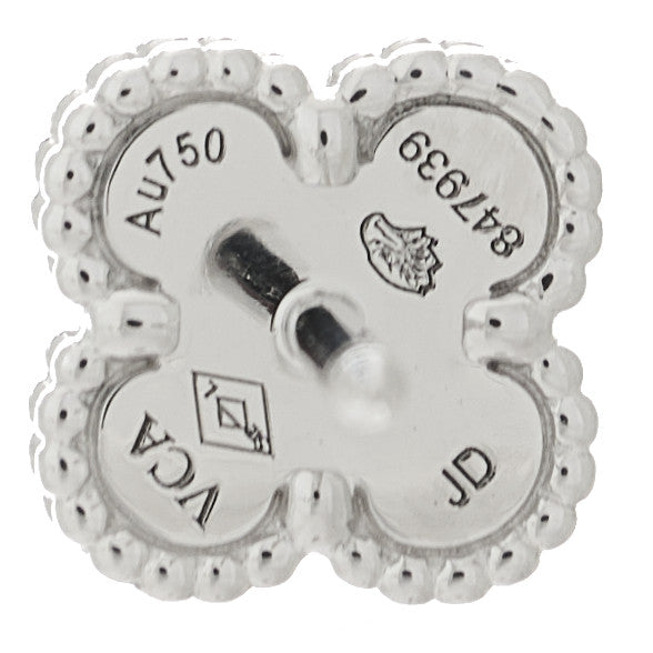 18K White Gold Mother of Pearl Sweet Alhambra Earrings